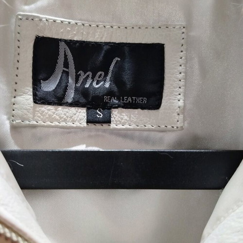 Anel coat made of genuine leather and fur, like new, size S