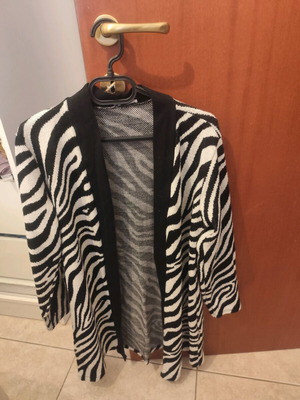 Cardigan women's long animal print like new, one size