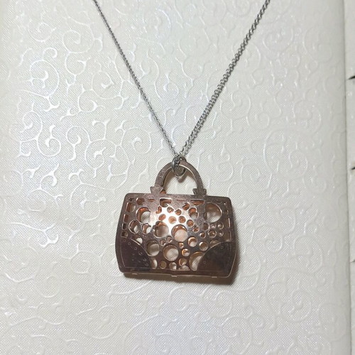 Silver and rose gold necklace