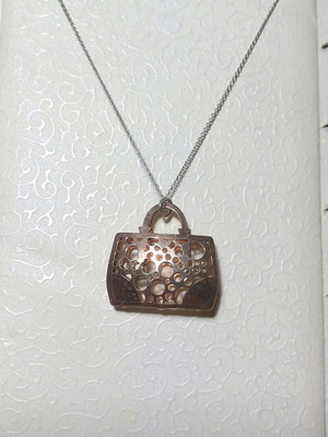 Silver and rose gold necklace