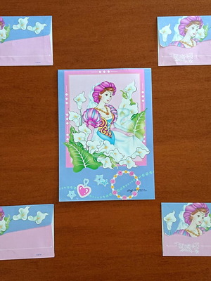 Collectible vintage children's stationery set The Princess and the White Lilies unused