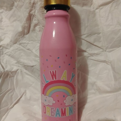 Children's pink thermos new, Spanish