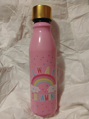 Children's pink thermos new, Spanish