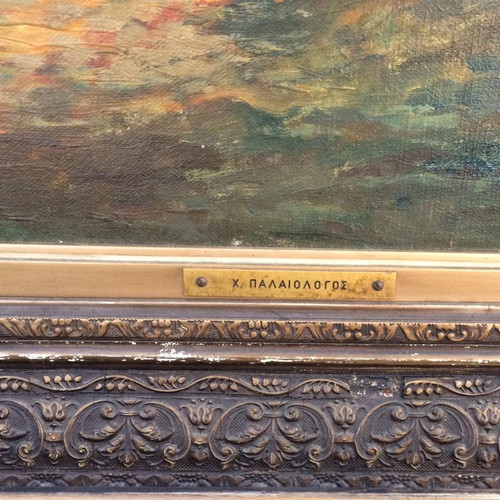 Ελαιογραφία Χαρ. Παλαιολόγος 120x70 Σαν καινούργιο με κορνίζα εποχής