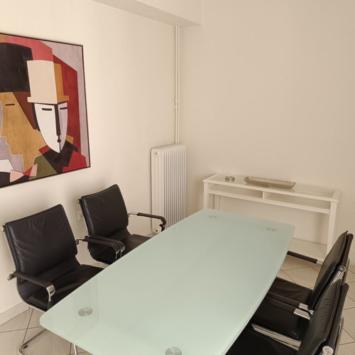 Work Convention Desk 160 x 80 with 4 Elegant II Visitor Chairs, new