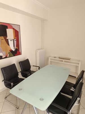 Work Convention Desk 160 x 80 with 4 Elegant II Visitor Chairs, new