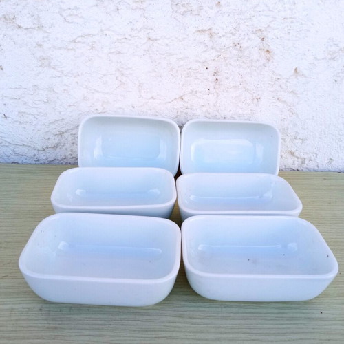 Porcelain bowls used, set of 6 collectible KLM from Germany