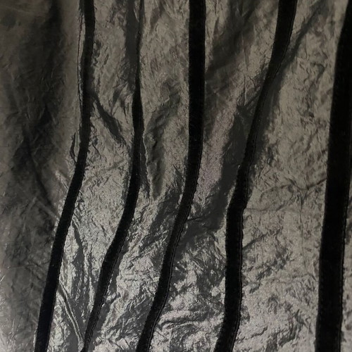 Gino Rossi skirt-top set like new, satin silver with velvet details, large