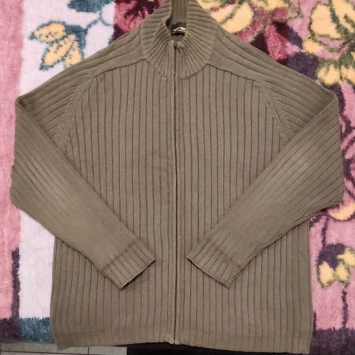 Zara men's wool cardigan XL brown like new