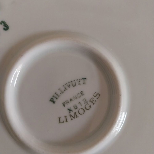Porcelain like new, 2 Limoges salad bowls and 2 Sherzer platters