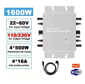 Wireless Micro Inverter 1600W  WVC Solar Grid Tie Converter DC22-60V to 120V230V