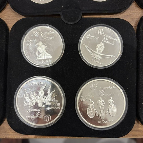 Complete Collection of 28 Silver Coins 925 Montreal 1976 Olympics New