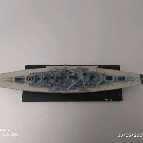 Bismarck battleship and U47 submarine miniatures set used