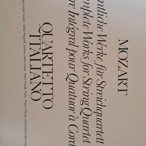 Mozart Quartetto Italiano 9 vinyl records like new, classical music