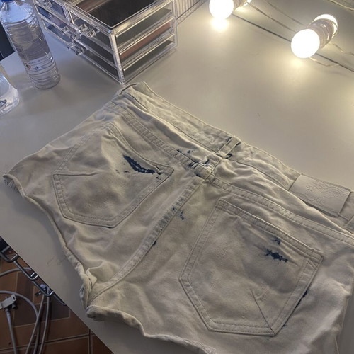 Bershka shorts like new, size S, white and blue