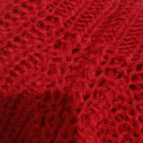 Pullover small used, dark red with wide stripe and 3/4 sleeves