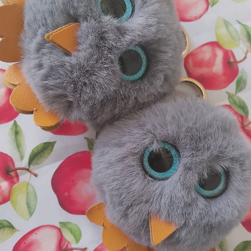 Keychains like new, set of 2, gray, 13 cm
