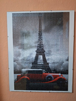 Πίνακας παζλ 50×40cm σε κάδρο με τζάμι σαν καινούργιο