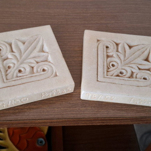 Marble prespapie like new, handmade from marble carving workshop
