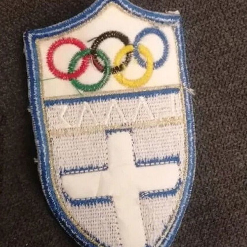 Official fabric badge of Greek Olympic athletes, like new