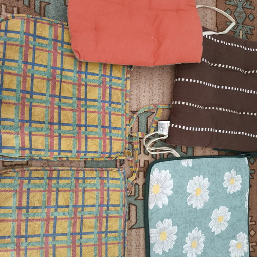 Chair cushions set used, pack of 5