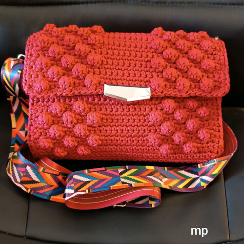 Bubbles bag handmade red new