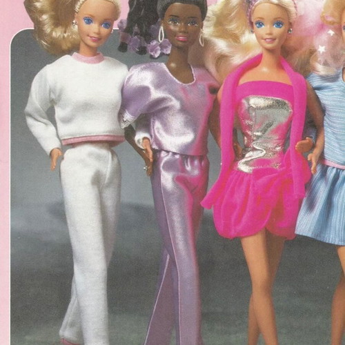 Barbie vintage clothes like new, 90s set with accessories