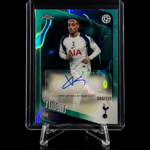 Topps Chrome UCC Xavi Simmons Auto Numbered 046/199 Tottenham Hotspur
