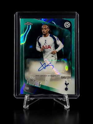 Topps Chrome UCC Xavi Simmons Auto Numbered 046/199 Tottenham Hotspur