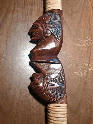 Ethnic wooden decorative item like new with Indian depiction