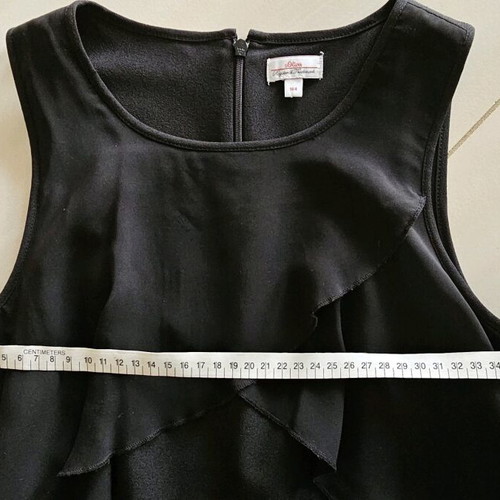 S.Oliver viscose dress with transparencies xsmall like new, black