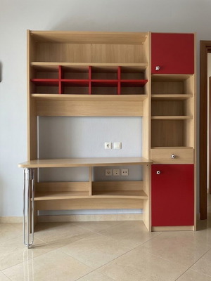 Neoset youth desk with shelves and cabinets