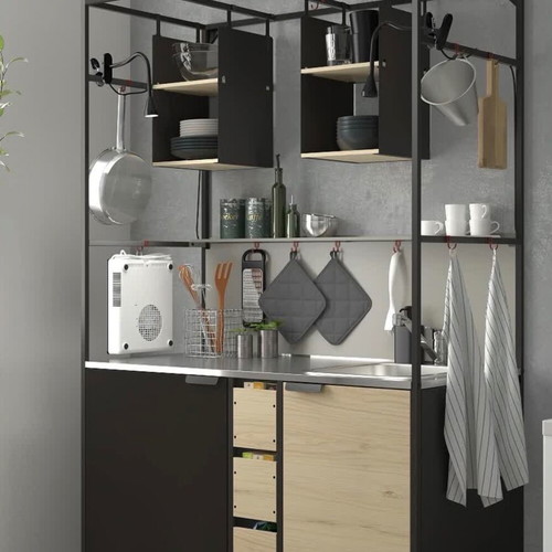 Ikea Aspinge kitchen new with sink and metal construction