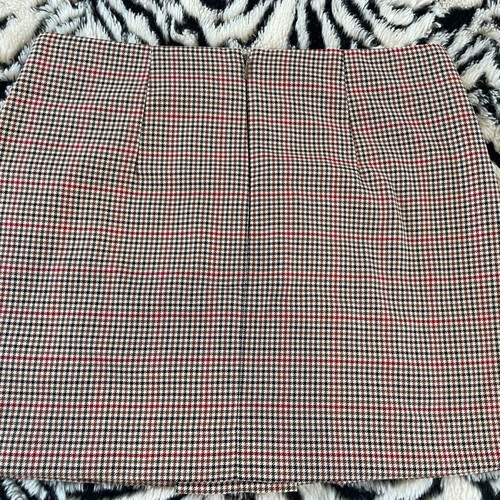 Checked mini tweed skirt Mango like new, multicolored