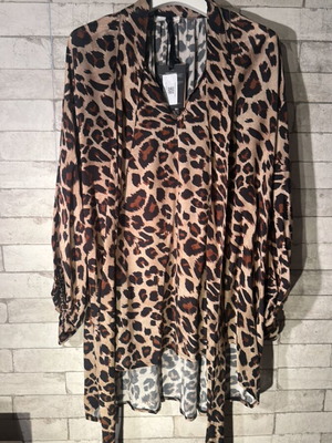 Animal Print Dress Mihos new, asymmetrical, mini front