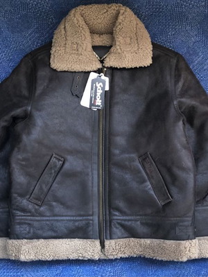 Schott NYC B-3 Bomber Jacket new, men's leather, size L, brown