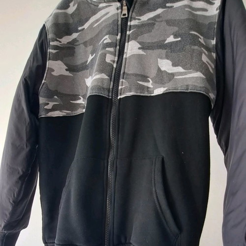 Jacket used with inner fur and military pattern, size 146 cm