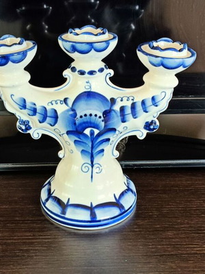Vintage Russian hand-painted candlestick like new