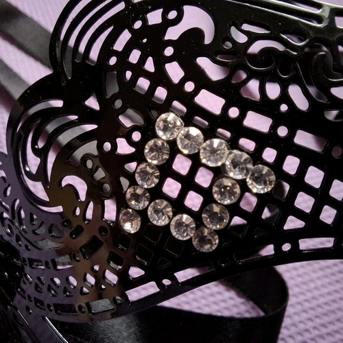 Authentic Venetian masquerade mask with Swarovski crystals like new