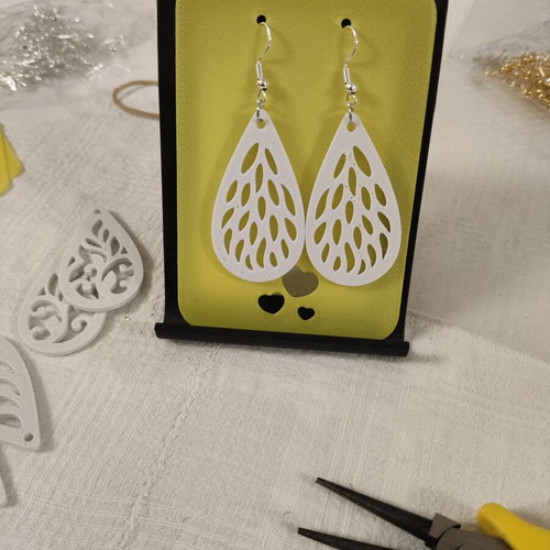 Drop with Drops 3Dprinting Earrings made to order