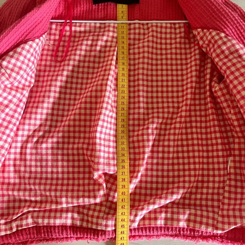 Zara jacket fuchsia with checked lining like new, size XS