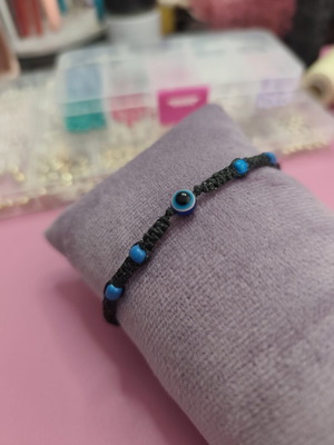 Handmade bracelet with mataki, new, black