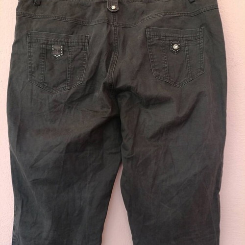 Capri pants cotton denim used, size XXL-XXXL, black and gray