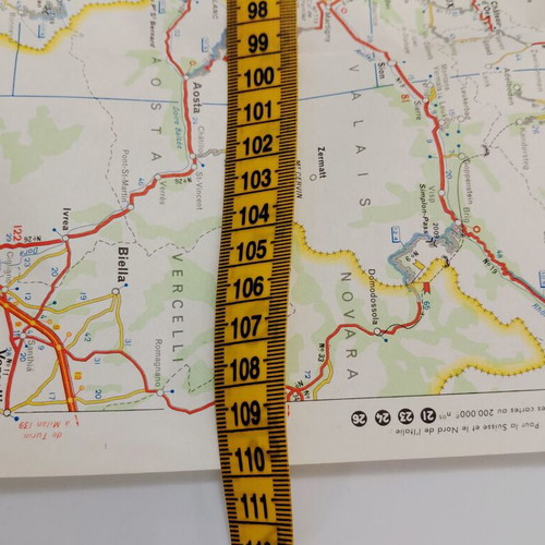 Vintage Michelin France Grandes Routes map used, 1950s-60s