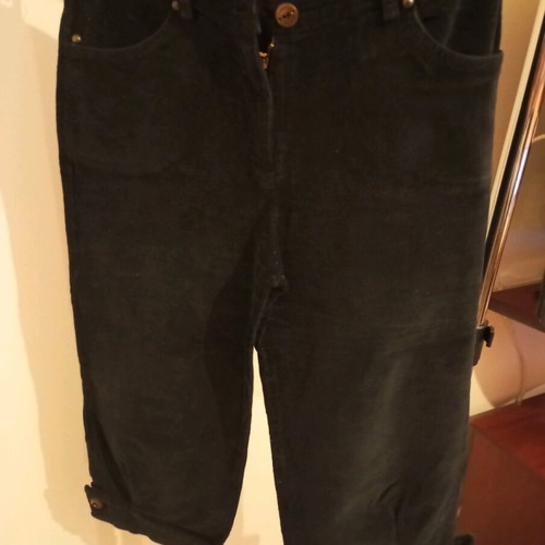 Absolute vintage black corduroy pants with knee buttons used size 2