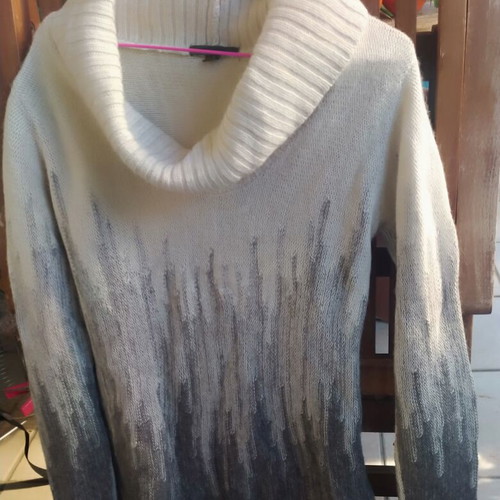 Attrattivo blouse dress like new, size S, white and gray