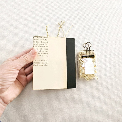 Purple Heart handmade mini notebook like new