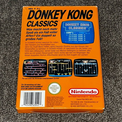 Donkey Kong Nintendo NES used with Greek instructions and complete set