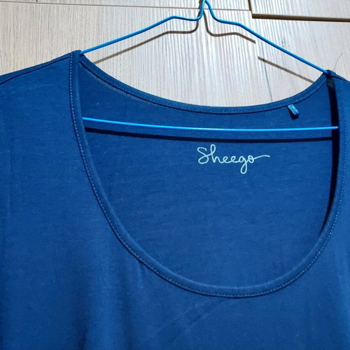 Sheego dress blue dark, plus size, like new, cotton