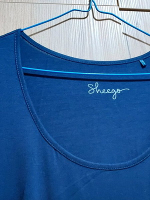 Φόρεμα Sheego μπλε σκουρό, plus size, σαν καινούργιο, cotton